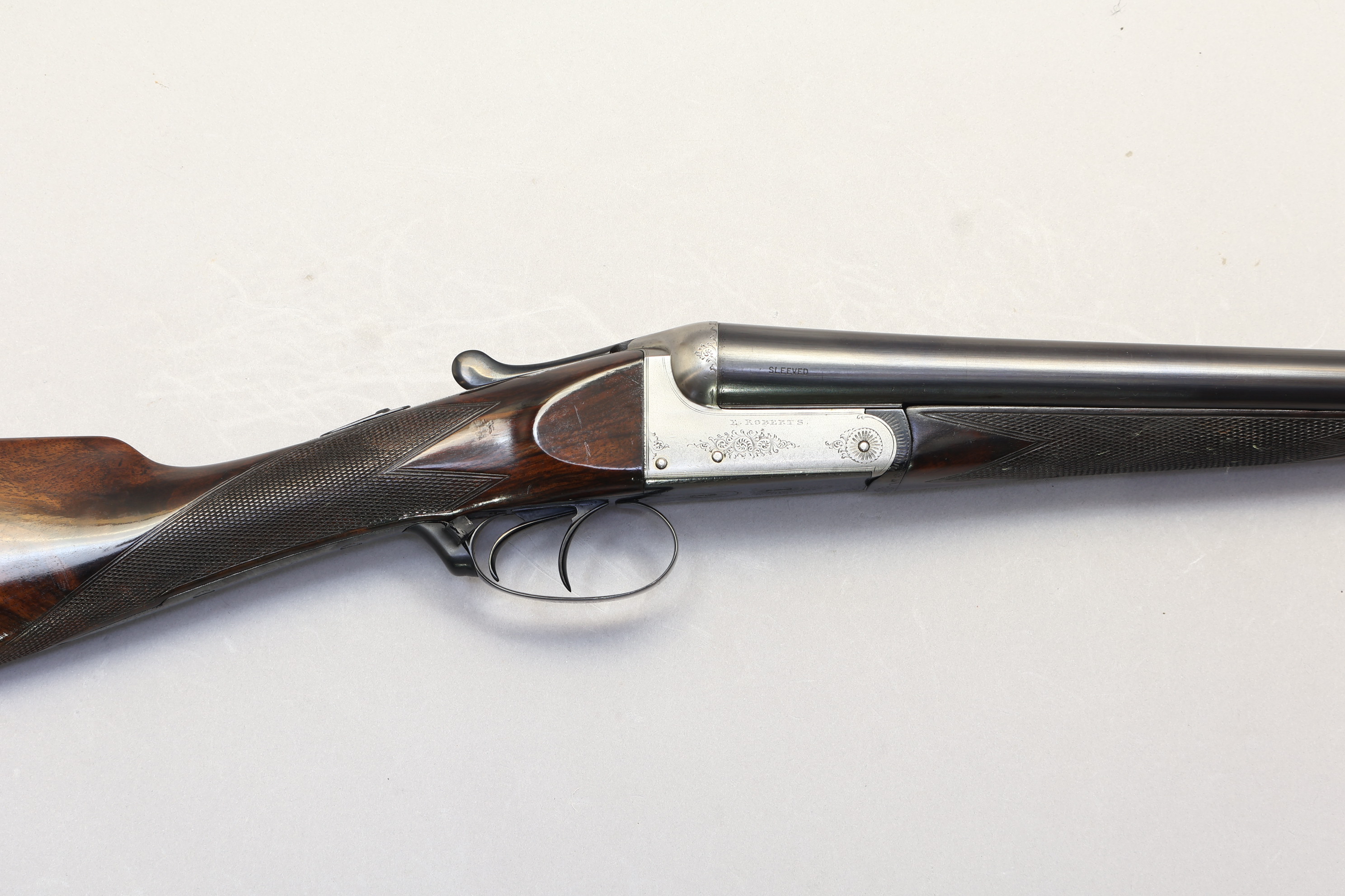 E Roberts SXS Side by Side Boxlock 12 Ga 30" Barrels-img-0