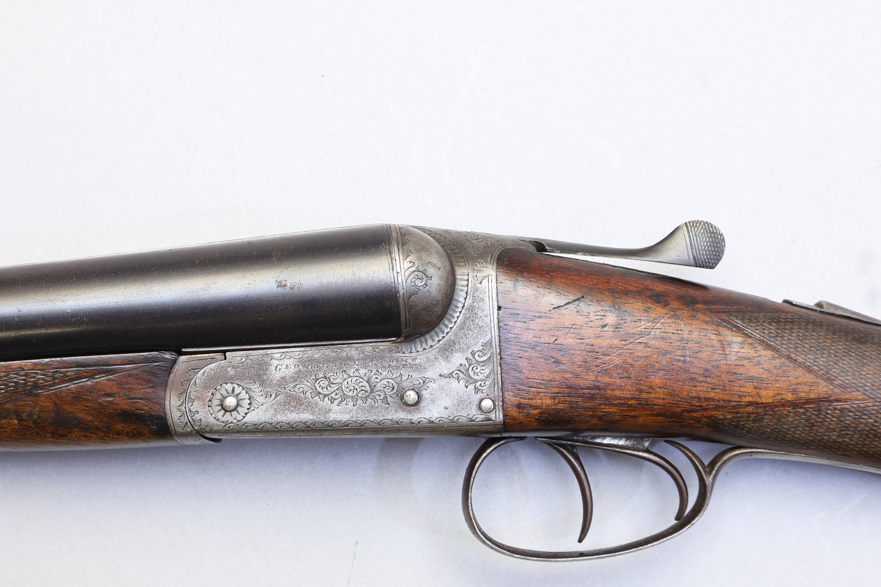 Hinton & Sons, Boxlock Non-Ejector, 12 Ga, 30" Damascus Barrels-img-2