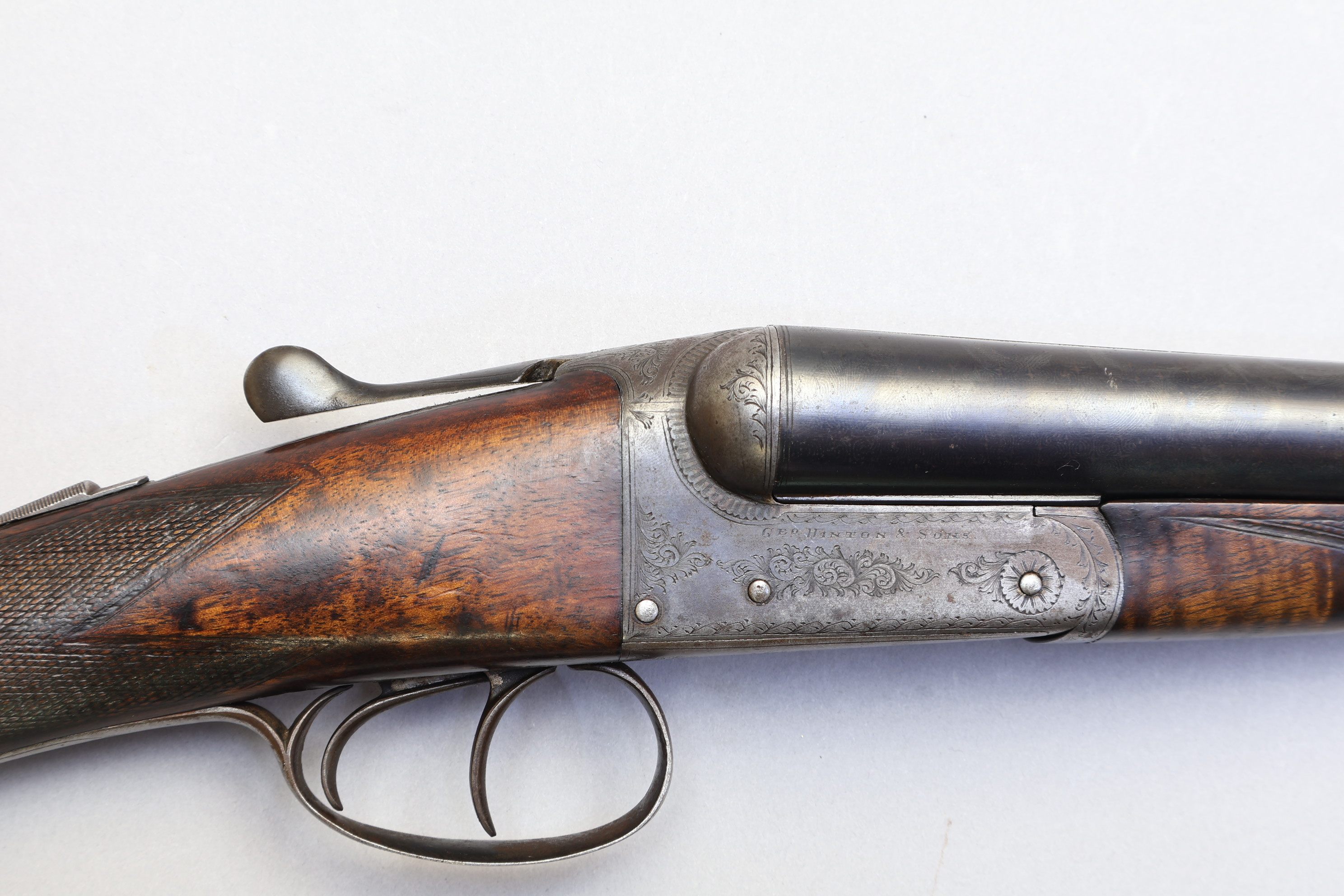 Hinton & Sons, Boxlock Non-Ejector, 12 Ga, 30" Damascus Barrels-img-3