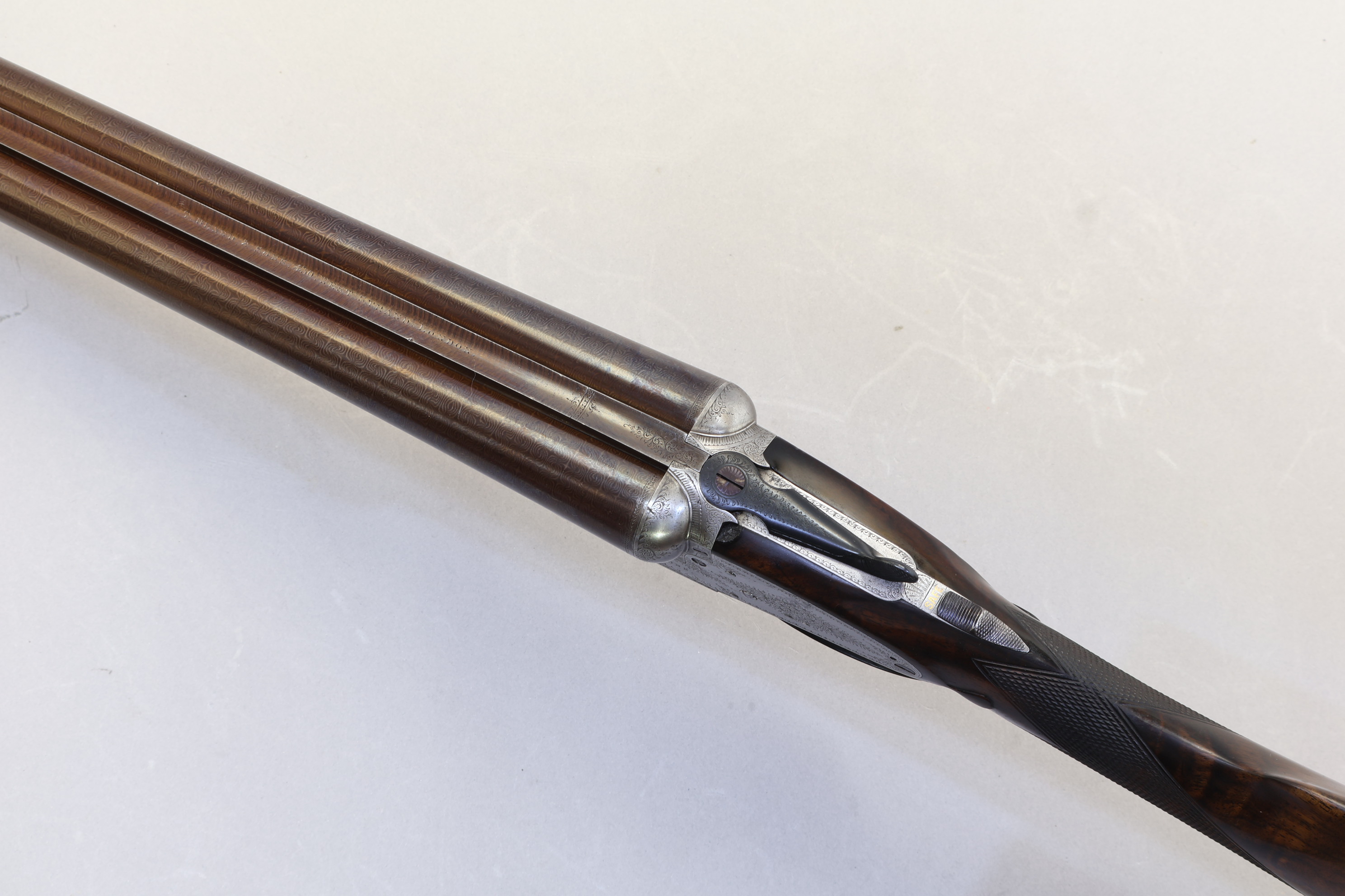 Antique Thomas Bland Sideplate Side by Side, 12 Ga 30.25" Damascus Barrels-img-5