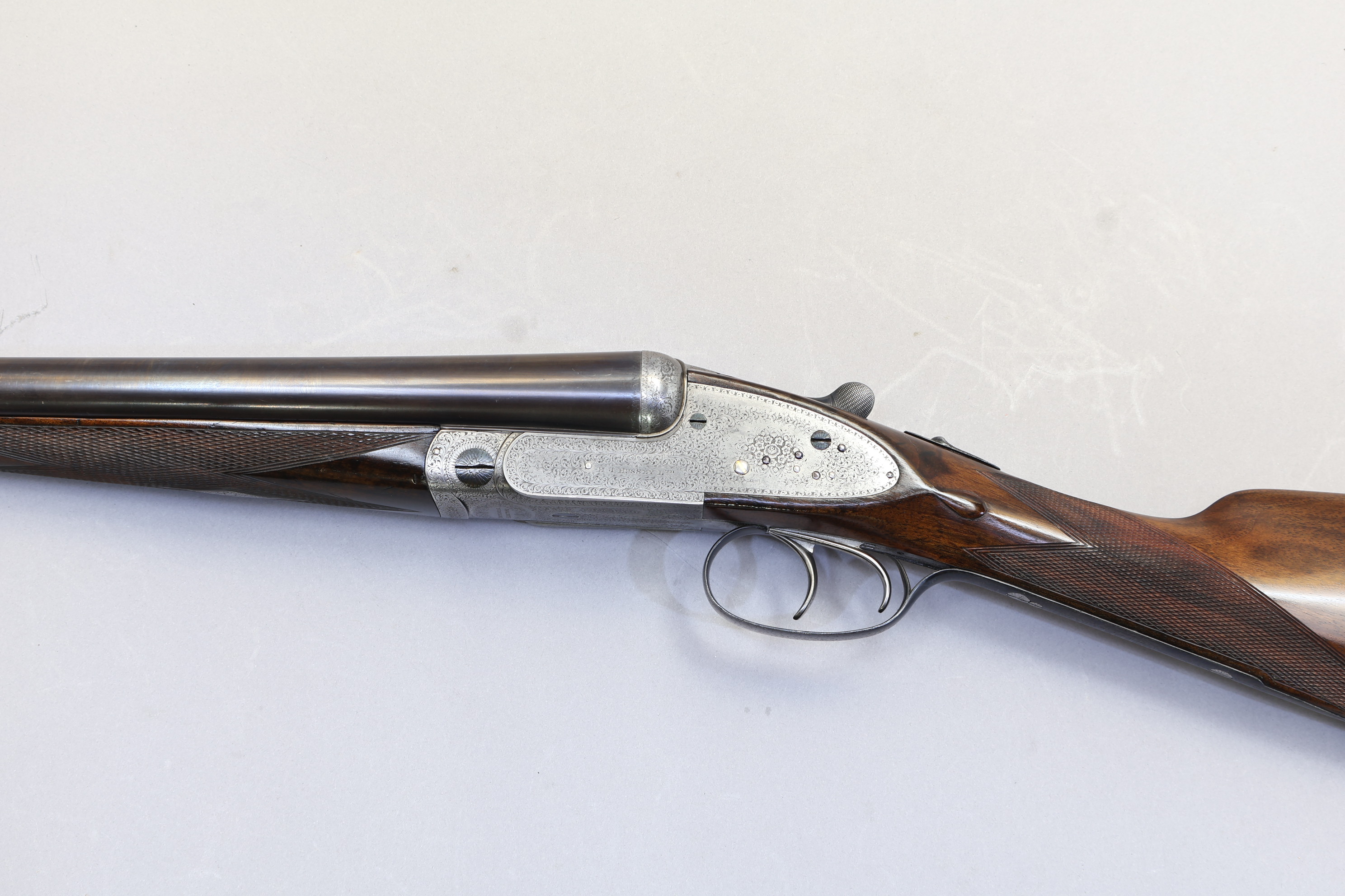 H. J. Hussey Imperial Ejector Sidelock Side by Side, 12 Ga, 28" Barrels-img-0