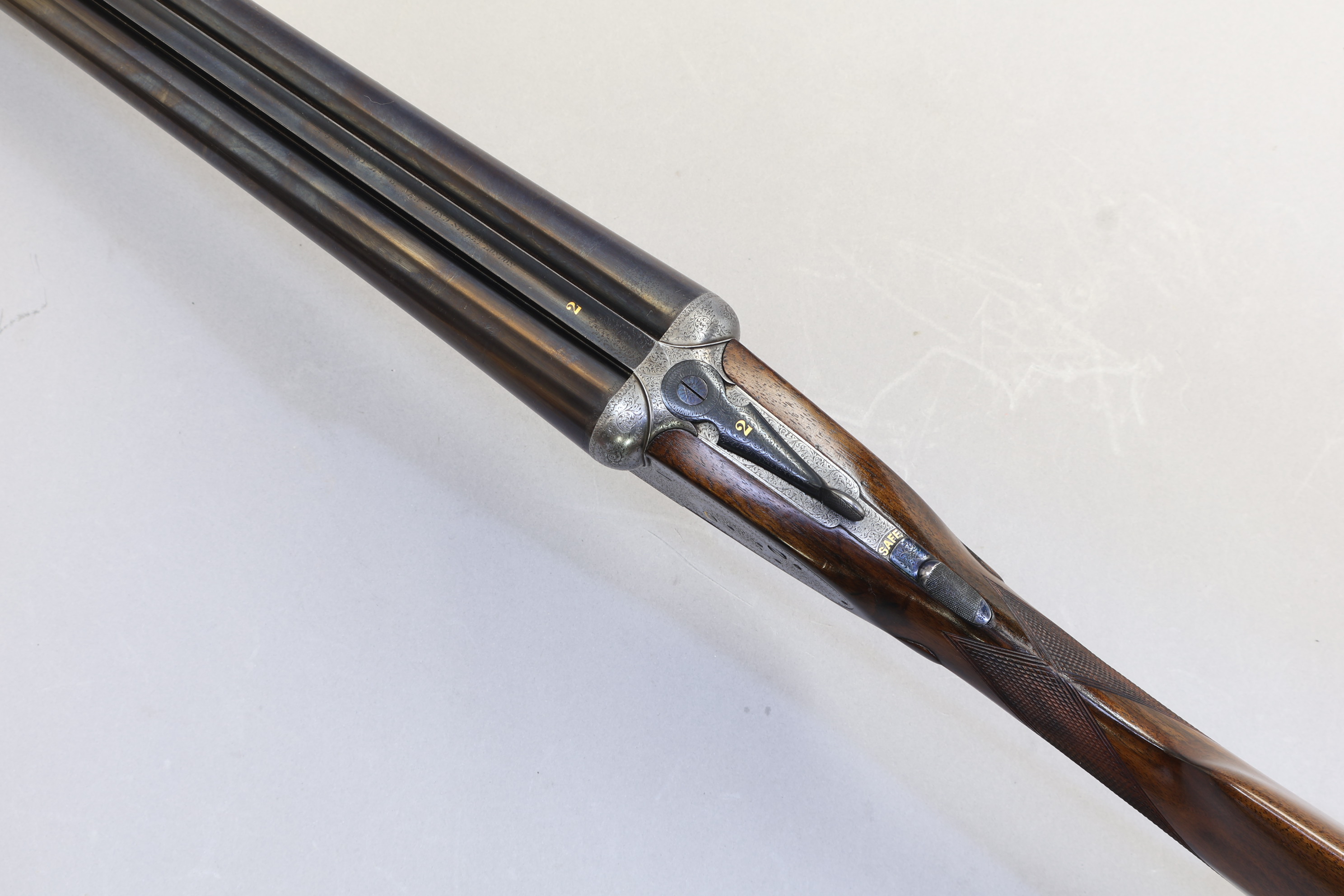H. J. Hussey Imperial Ejector Sidelock Side by Side, 12 Ga, 28" Barrels-img-4