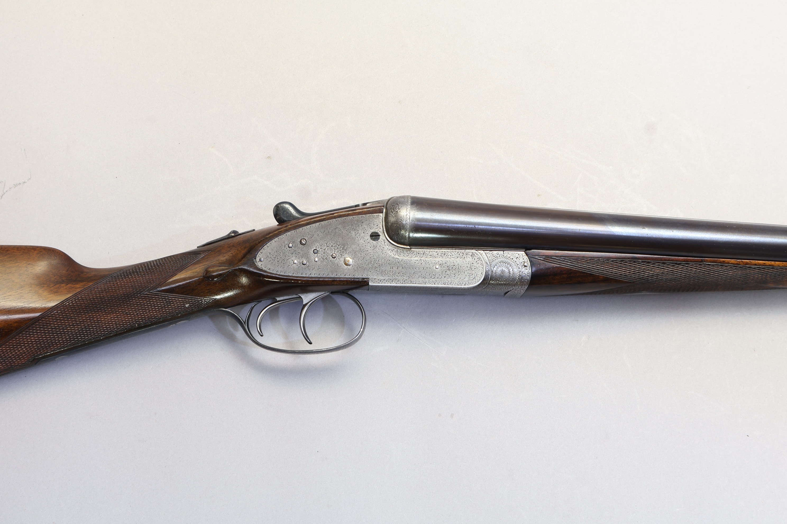 H. J. Hussey Imperial Ejector Sidelock Side by Side, 12 Ga, 28" Barrels-img-5